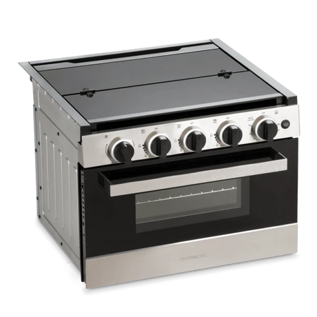 Dometic CRG3335LIFBB 17" 3-Burner Built-In RV Cooktop Range – Brushed Stainless Steel – 9610002671