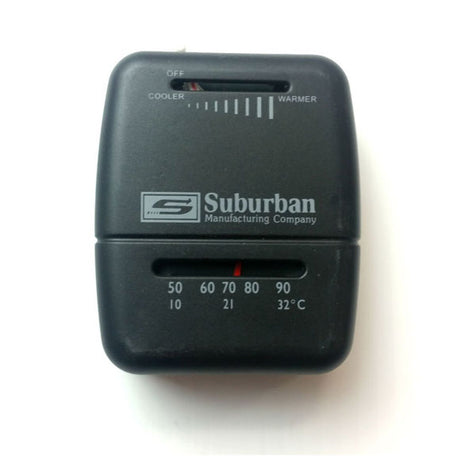 Suburban Wall Thermostat 161210 Mechanical Readout- Black