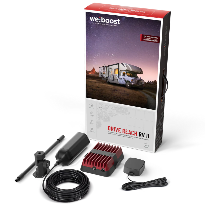 WEBOOST DRIVE REACH RV II CELLULAR SIGNAL BOOSTER KIT FOR RVs - 5G READY - 474061