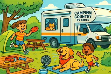 RVing with Pets: Keeping Furry Friends Cool and Happy This Summer