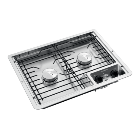 Dometic 2-Burner Drop-In Gas Cooktop, Stainless - 9108917580