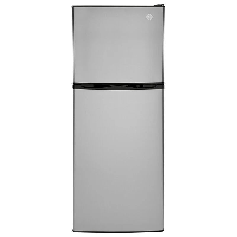 GE 9.8 Cu. Ft. 12V DC Power Compressor Top-Freezer Refrigerator, Stainless Steel - GPV10FSNSB-R