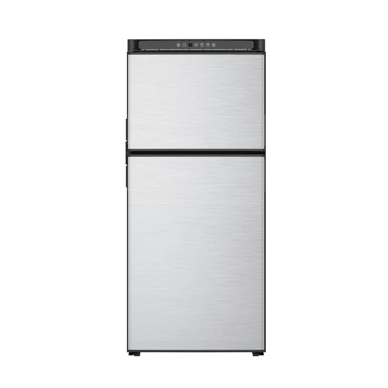 Refrigerador con compresor de CC de 12 V y 8 pies cúbicos de Norcold Polar, bisagra izquierda, acero inoxidable / 50-N8DCSSL