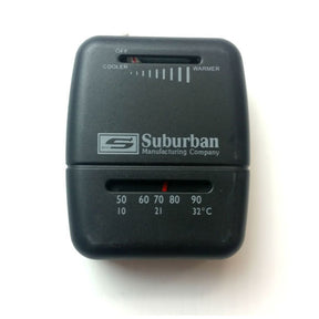 Suburban Wall Thermostat 161210 Mechanical Readout- Black