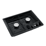 Dometic 2-Burner Drop-In Gas Cooktop, Stainless with Glass Cover - 9600014658