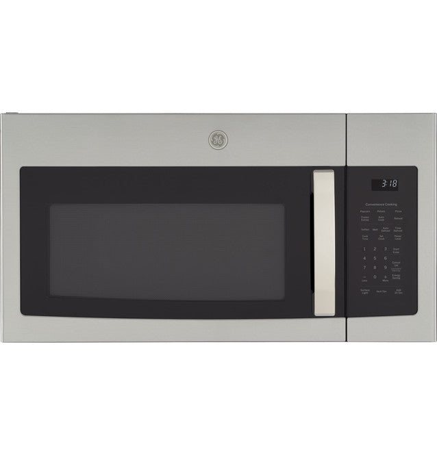 Horno microondas GE® de 1,8 pies cúbicos con ventilación recirculante para colocar sobre la cocina / JNM3184RPSS