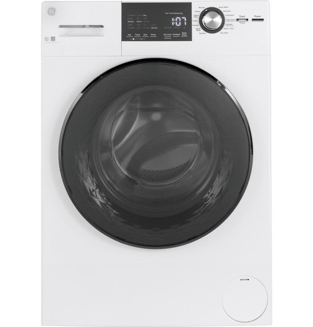 GE Appliances ENERGY STAR 24" 2.4 Cu. Ft. Front Load Washer with Steam - GFW148SSMWW